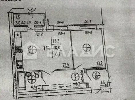 1-к кв. Пензенская область, Пенза ул. Тепличная, 49 (50.3 м) - Фото 2