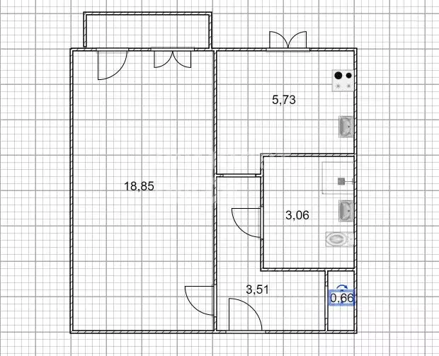 1-к кв. Ульяновская область, Ульяновск Хрустальная ул., 28 (31.8 м) - Фото 1