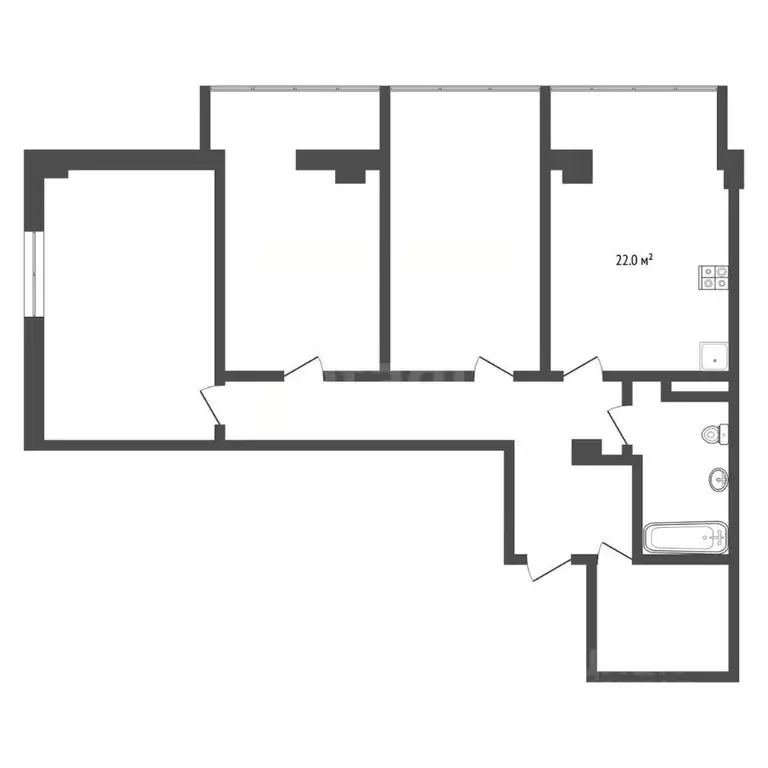 3-к кв. Тюменская область, Тюмень Таврическая ул., 9к5 (83.5 м) - Фото 1