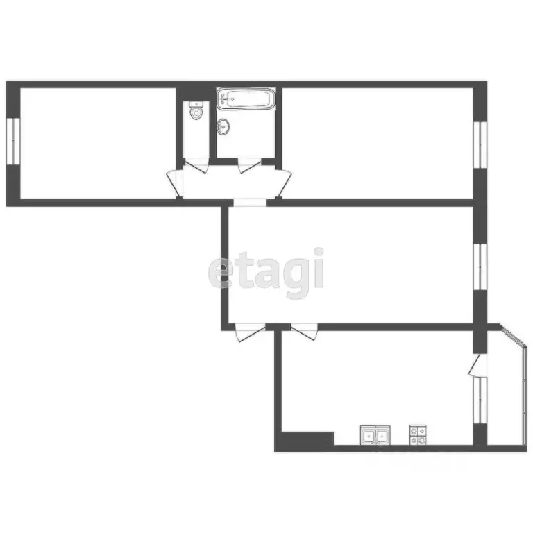 2-к кв. Тюменская область, Тюмень Солнечный проезд, 26 (56.0 м) - Фото 1