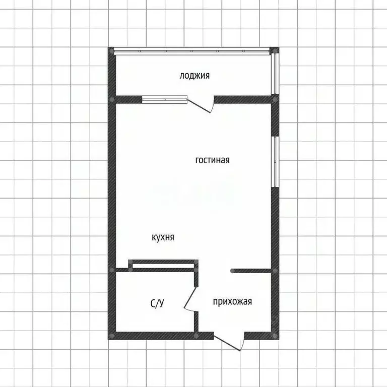 Студия Приморский край, Владивосток ул. 3-я Поселковая, 22к2 (29.0 м) - Фото 1