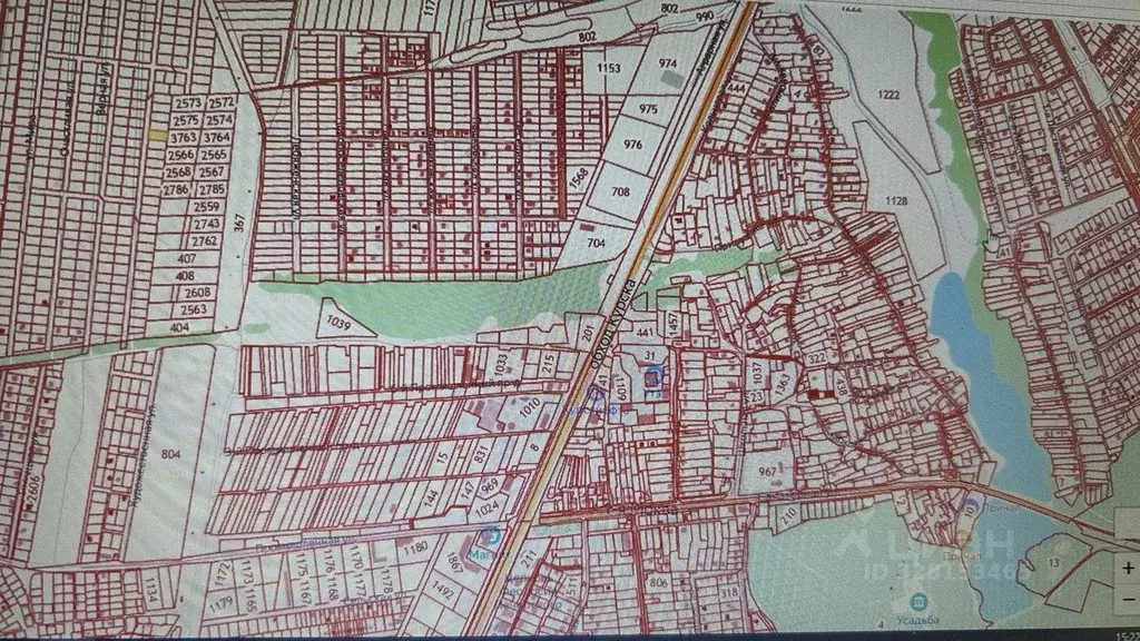 Участок в Курская область, Курский район, Моковский сельсовет, д. 1-я ... - Фото 1