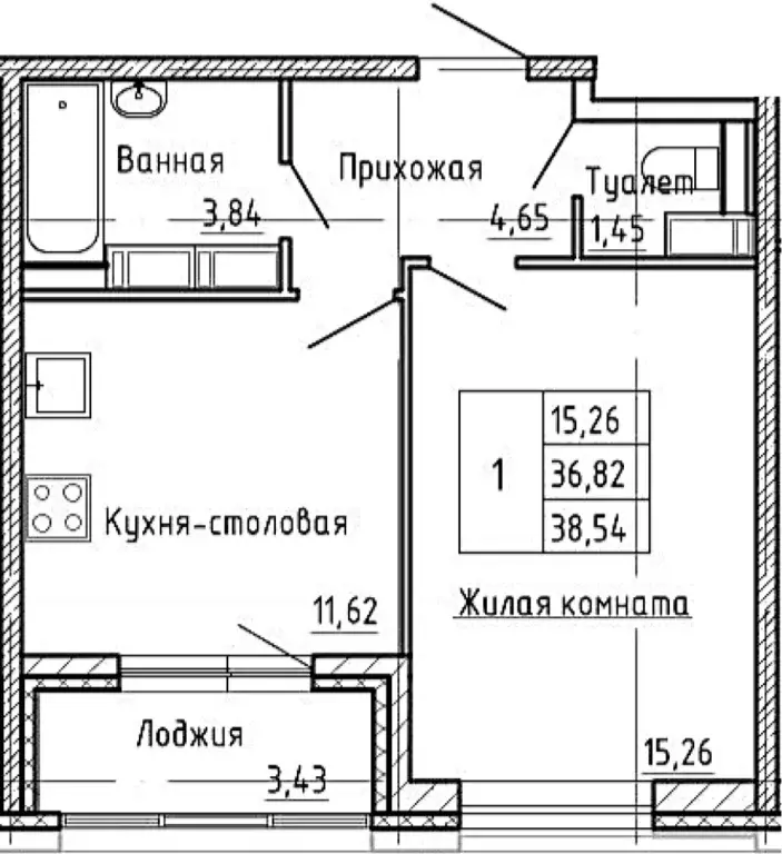 Продаётся 1-к квартира, 36.82 м - Фото 1