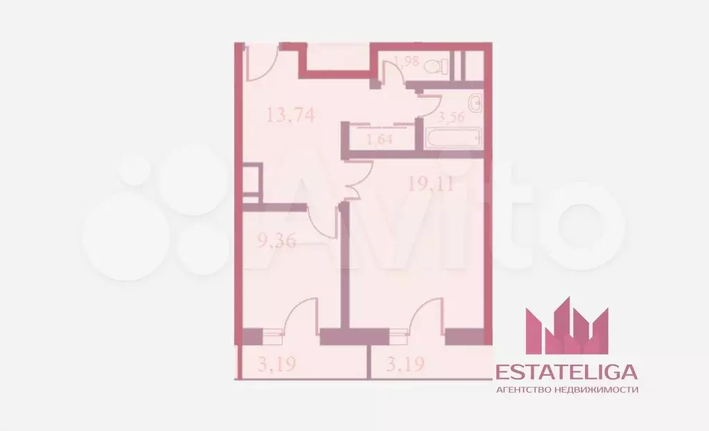 2-к. квартира, 60 м, 6/30 эт. - Фото 0