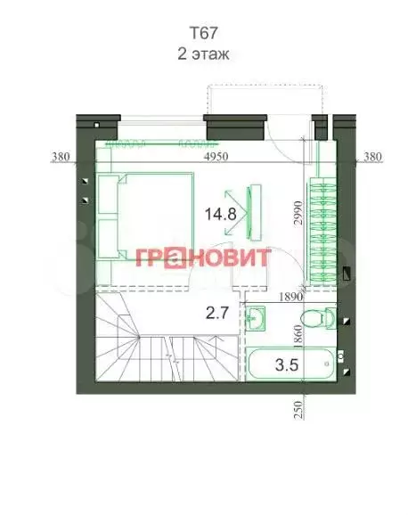 Таунхаус 67,4 м на участке 1 сот. - Фото 1