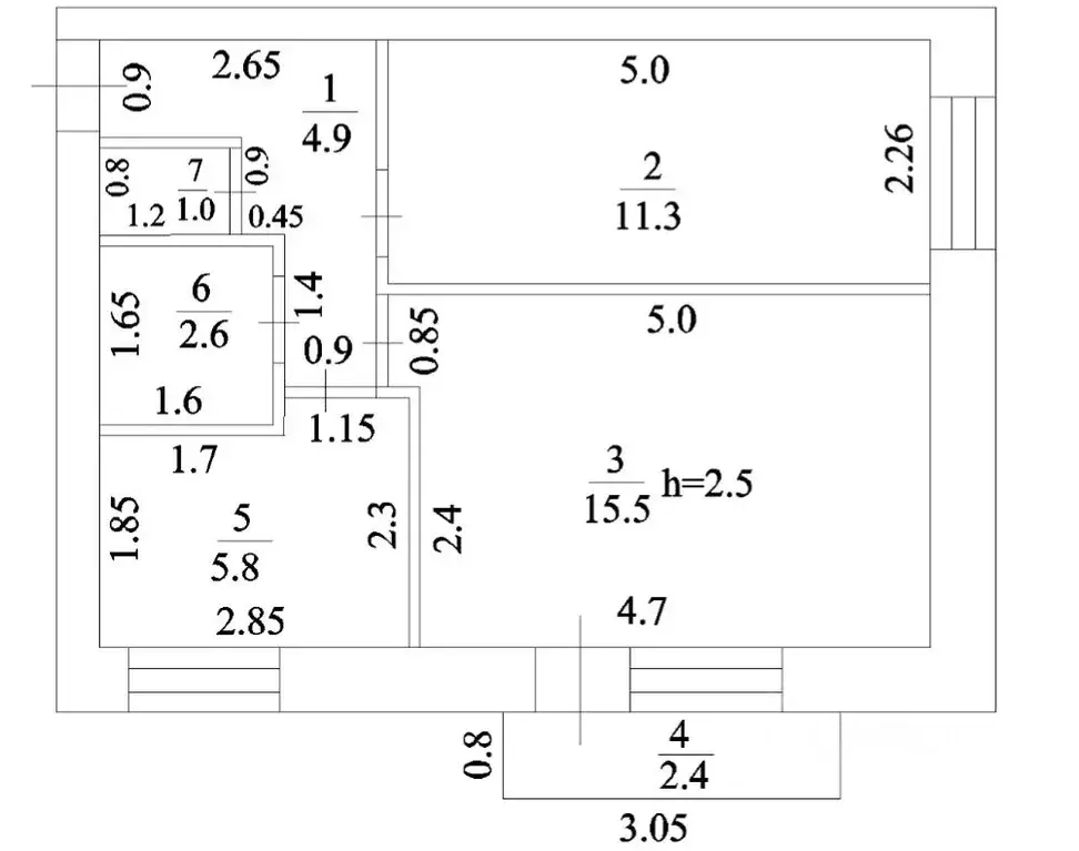 2-к кв. Башкортостан, с. Чишмы ул. Подгорная (42.0 м) - Фото 2