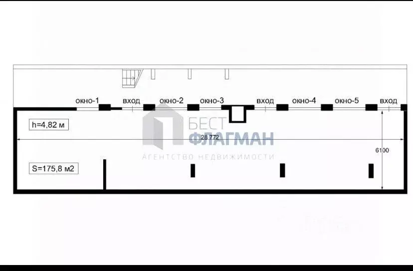 Помещение свободного назначения в Москва № 2 кв-л, 5с3 (175 м) - Фото 1