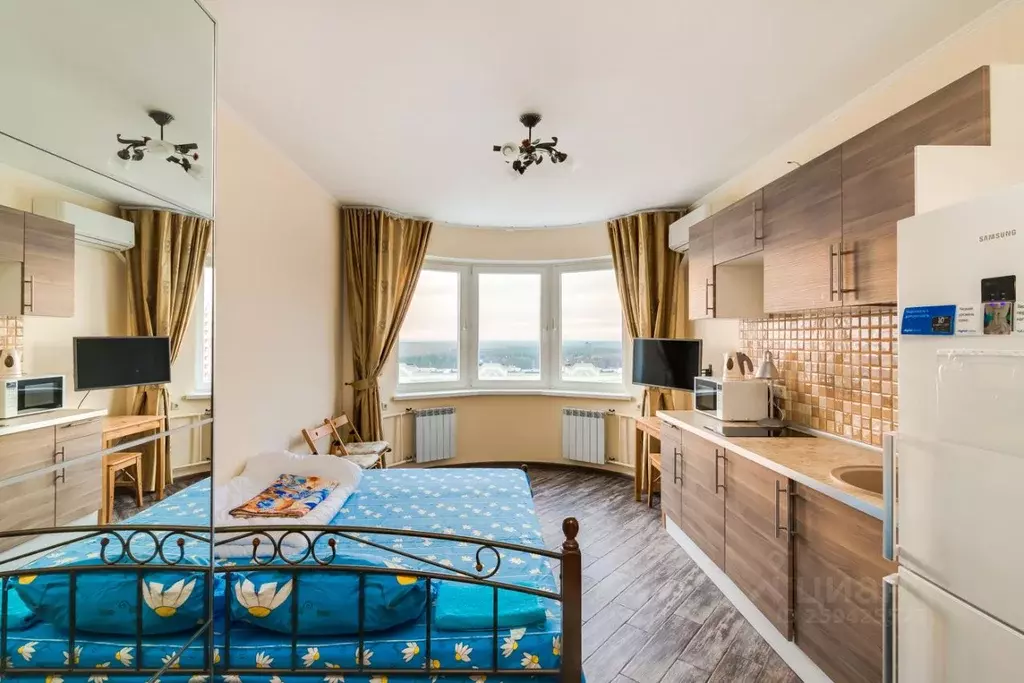 Студия Московская область, Одинцово ул. Чистяковой, 62 (22.0 м) - Фото 1