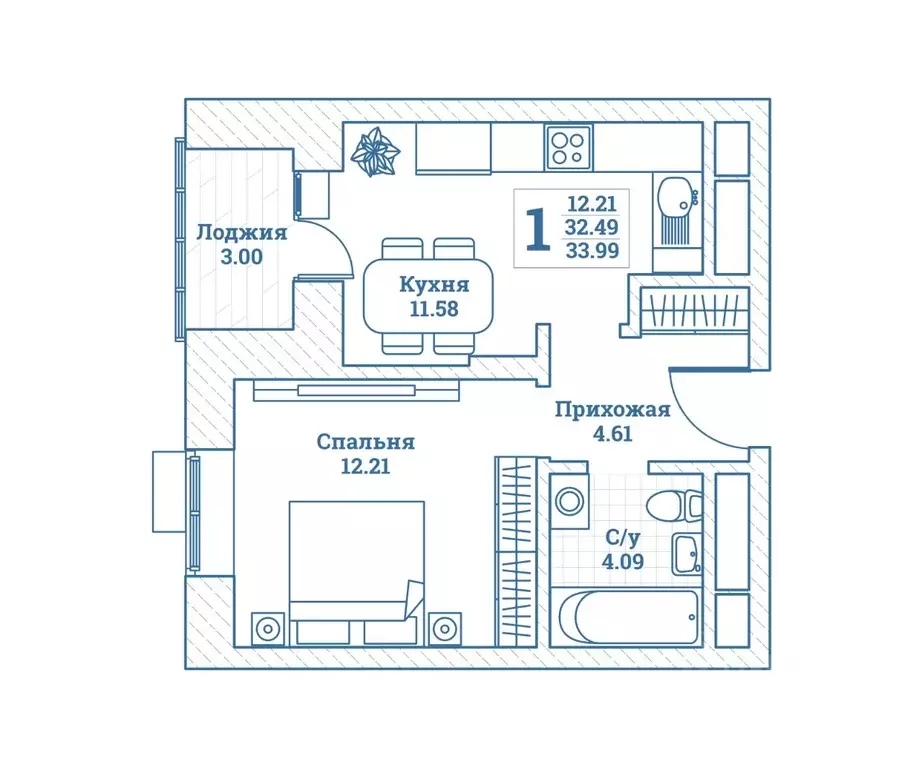 1-к кв. Московская область, Щелково городской округ, Монино пгт ... - Фото 1