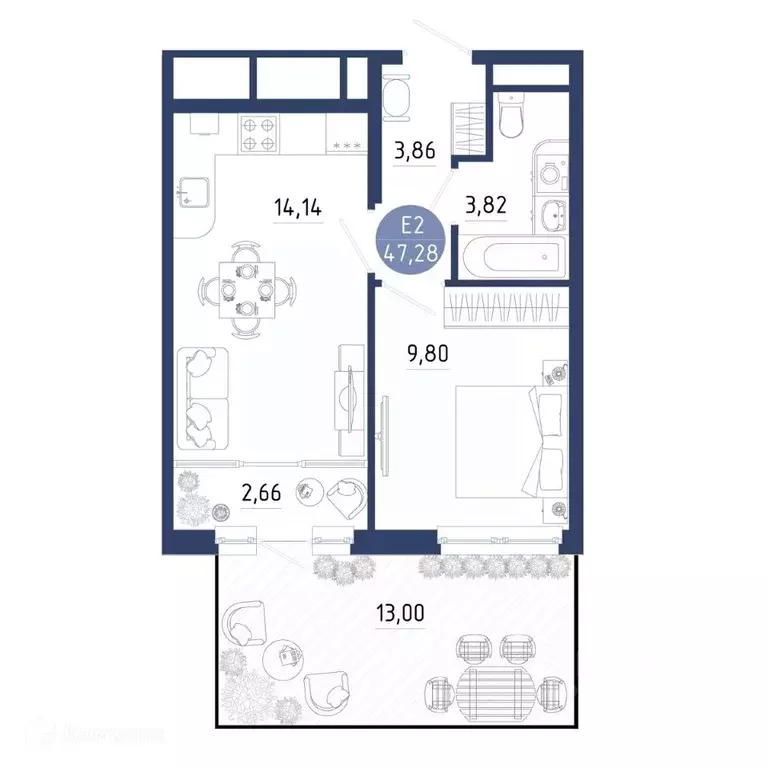 1-к кв. Рязанская область, Рязанский муниципальный округ, с. Дядьково ... - Фото 2