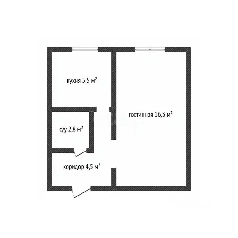 1-к кв. Адыгея, Майкоп ул. Некрасова, 264 (29.1 м) - Фото 2