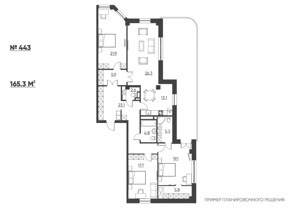 4-к кв. Пермский край, Пермь Пермская ул., 33 (165.8 м) - Фото 1