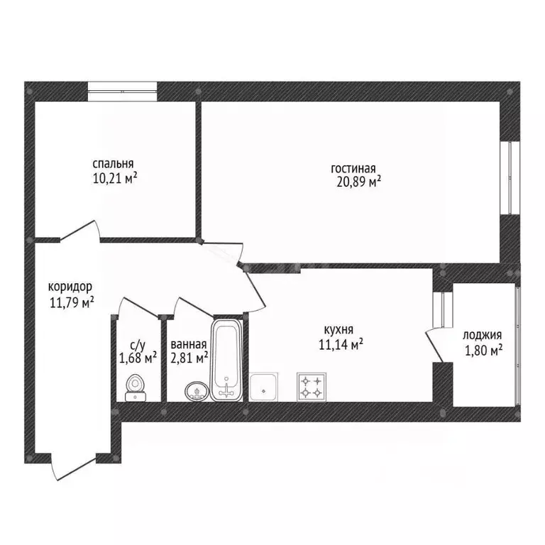 2-к кв. Башкортостан, Уфа бул. Назара Наджми, 9 (60.3 м) - Фото 2