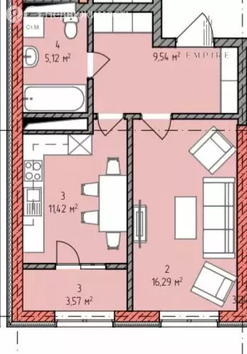 1-комнатная квартира: Грозный, проспект Ахмат-Хаджи Абдулхамидовича ... - Фото 1