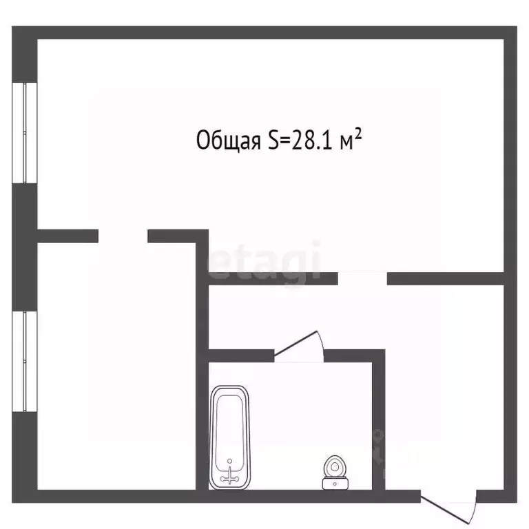 1-к кв. Кемеровская область, Прокопьевск просп. Ленина, 20 (28.1 м) - Фото 2
