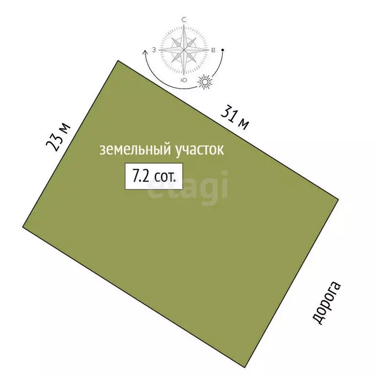 Участок в Таганрог, садовое товарищество Омега (7.23 м) - Фото 0
