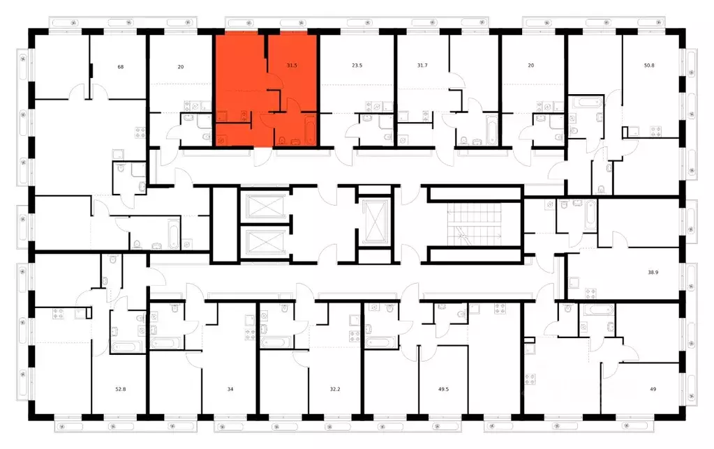 1-к кв. Приморский край, Владивосток Снежный парк жилой комплекс (31.5 ... - Фото 2