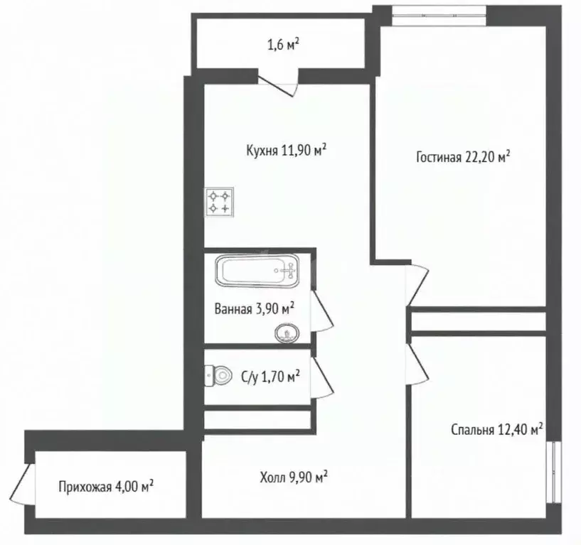 2-к кв. Ярославская область, Ярославль ул. Старая Костромская, 6 (53.2 ... - Фото 1