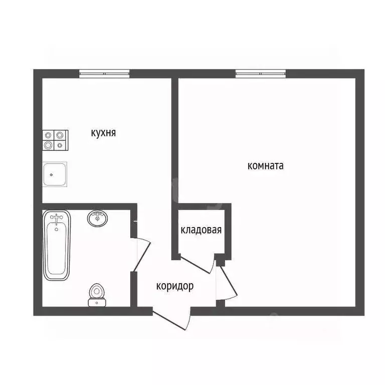 1-к кв. Воронежская область, Воронеж ул. Героев Сибиряков, 53 (22.0 м) - Фото 1