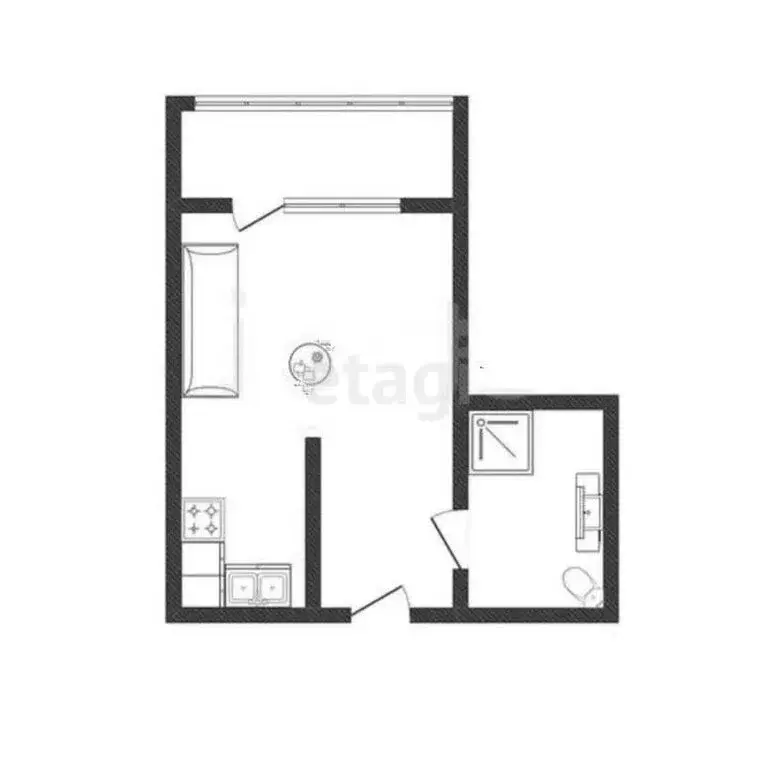 Квартира-студия: Краснодар, улица Кирилла Россинского, 3/1 (21.1 м) - Фото 0