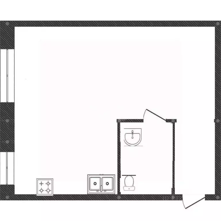 Студия Вологодская область, Вологда Пролетарская ул., 75 (30.4 м) - Фото 2