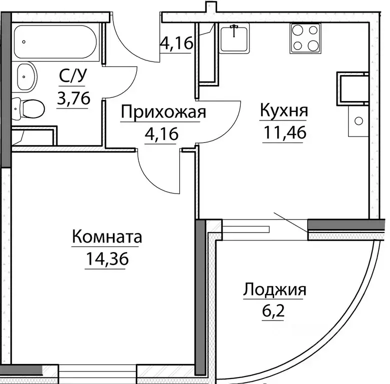 1-к кв. Ярославская область, Ярославский район, Заволжское с/пос, пос. ... - Фото 0