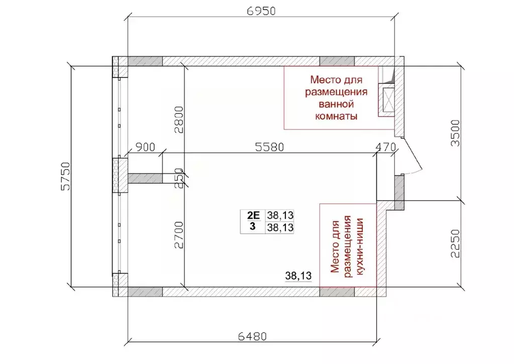 2-к кв. Кемеровская область, Кемерово ул. Дружбы, 11 (38.13 м) - Фото 1