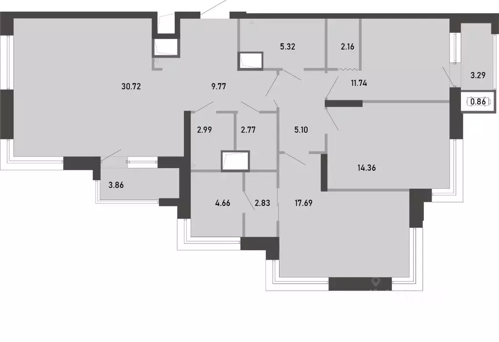 3-к кв. Тульская область, Тула ул. Фридриха Энгельса, 70А (118.12 м) - Фото 2