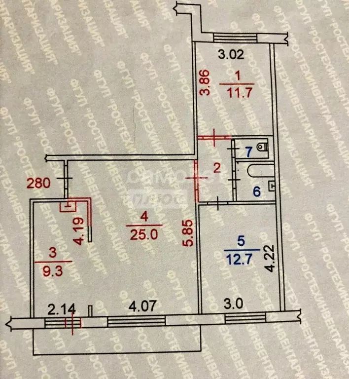 3-к кв. Томская область, Томск тракт Иркутский, 17 (65.4 м) - Фото 1