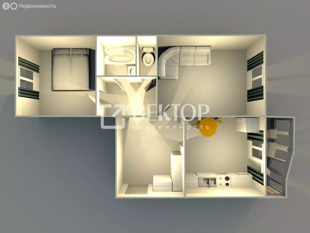2-комнатная квартира: Кострома, Рабочий проспект, 11 (55 м) - Фото 1
