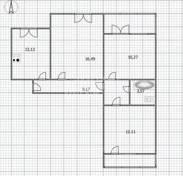 3-к кв. Ульяновская область, Ульяновск просп. Нариманова, 97 (64.7 м) - Фото 2