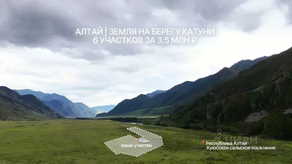 Участок в Алтай, Чемальский район, Куюсское с/пос  (85.0 сот.) - Фото 1