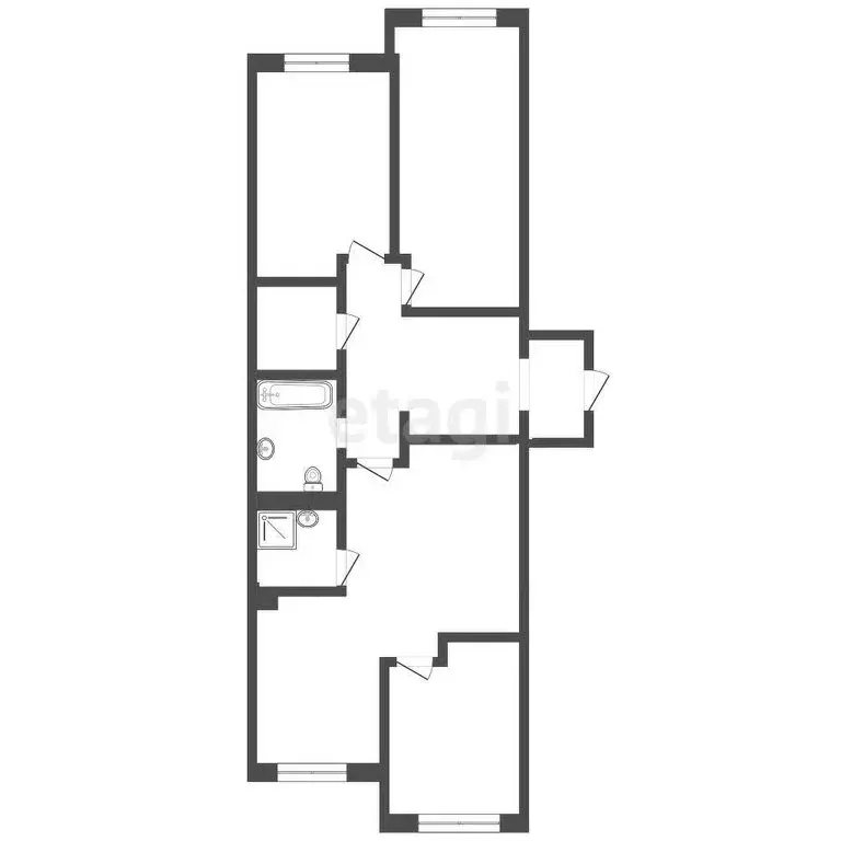 3-комнатная квартира: Нальчик, улица Героя России Т.М. Тамазова, 3 ... - Фото 0