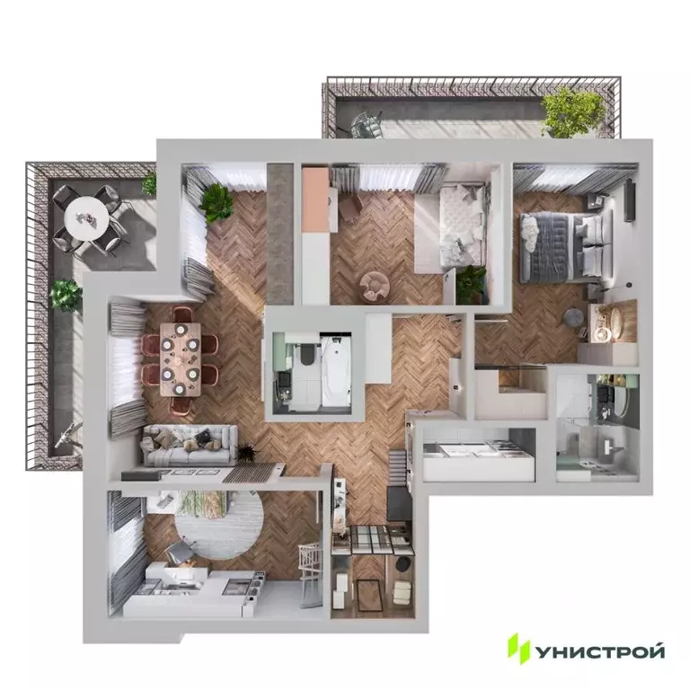 3-к кв. Самарская область, Тольятти 3А кв-л,  (100.39 м) - Фото 1