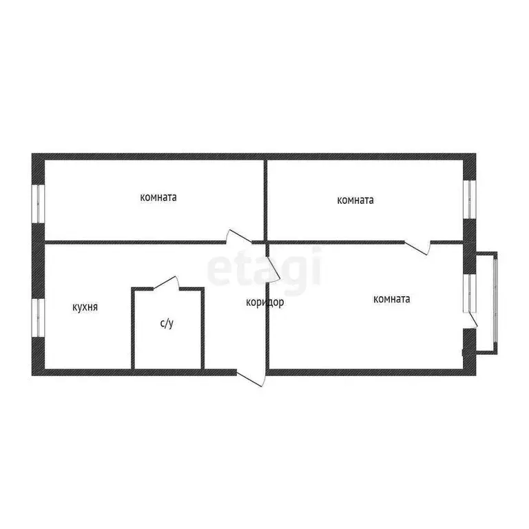 3-комнатная квартира: Златоуст, улица Степана Разина, 16А (58.1 м) - Фото 1