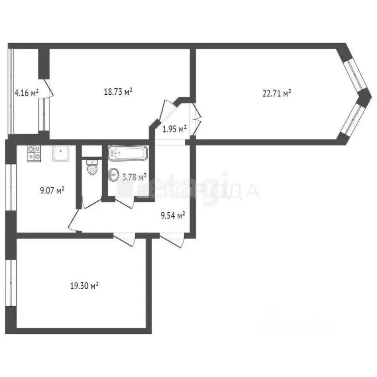 3-к кв. Новосибирская область, Новосибирск Горский мкр, 86 (87.0 м) - Фото 1