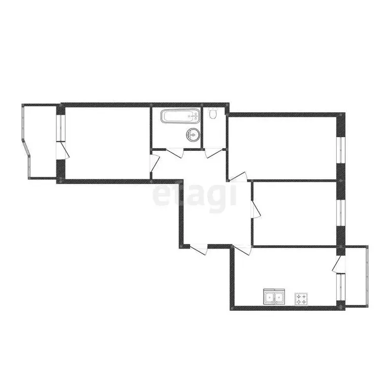 3-комнатная квартира: Кострома, улица Северной Правды, 33 (66 м) - Фото 1