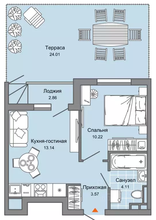 2-к кв. Ульяновская область, Ульяновск Новый Город мкр, Светлые ... - Фото 0