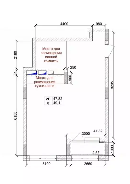 2-к кв. Кемеровская область, Кемерово ул. Дружбы, 10 (49.1 м) - Фото 0