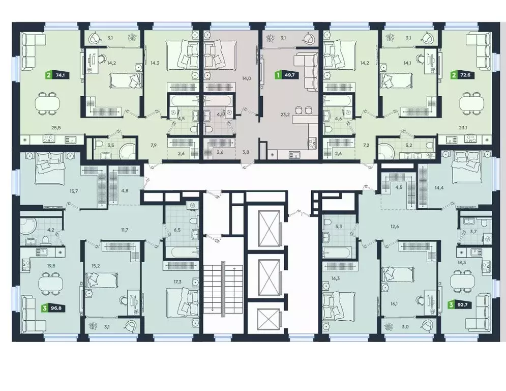 2-к кв. Свердловская область, Екатеринбург ул. Машинная, 1в/2 (74.1 м) - Фото 0