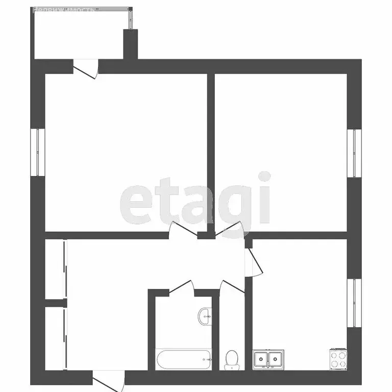 2-комнатная квартира: Ростов-на-Дону, улица Погодина, 8 (44.6 м) - Фото 0