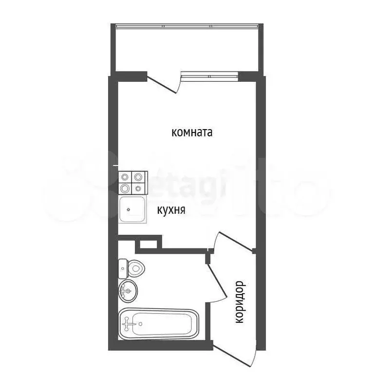Квартира-студия, 24 м, 6/23 эт. - Фото 0
