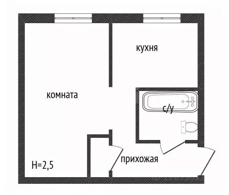 1-к кв. Костромская область, Кострома Черноречье мкр, 13 (31.0 м) - Фото 2