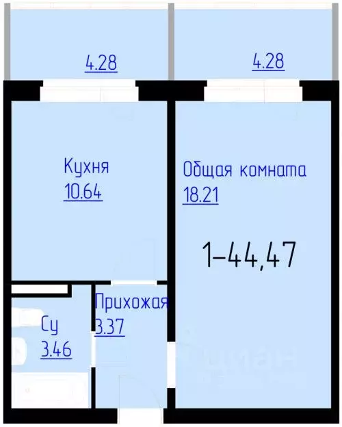 1-к кв. Дагестан, Махачкала ул. Техническая, 6 (44.0 м) - Фото 0