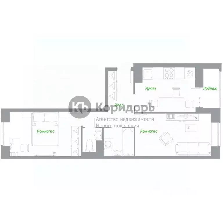 2-к кв. Московская область, Ленинский городской округ, Мисайлово пгт, ... - Фото 2