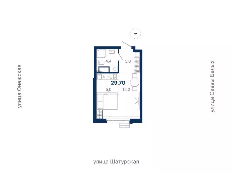Квартира-студия: Екатеринбург, жилой район Южный, жилая экосистема ... - Фото 0