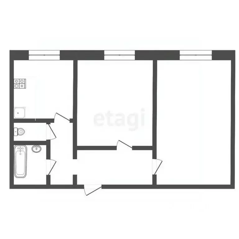 2-к кв. Крым, Ялта муниципальный округ, Отрадное пгт ул. Отрадная, 1 ... - Фото 2