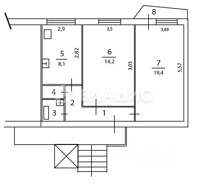 2-к кв. Пензенская область, Пенза ул. Тепличная, 10 (53.8 м) - Фото 1