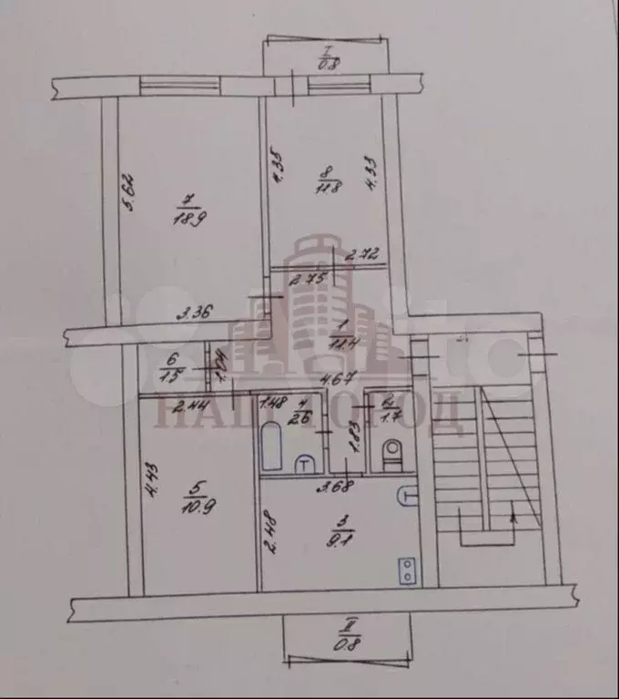 3-к. квартира, 70 м, 3/5 эт. - Фото 0