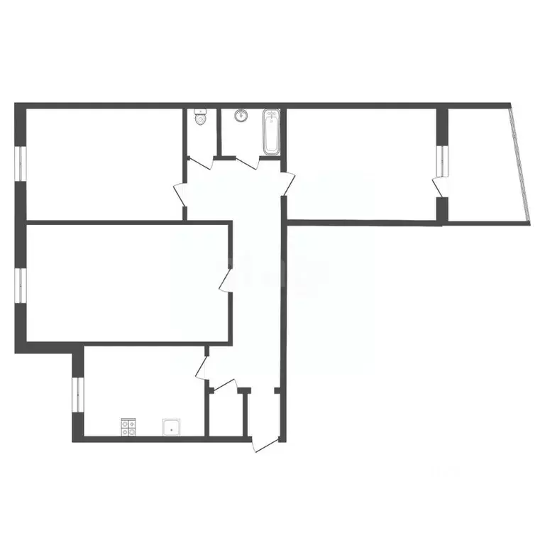 3-к кв. Тюменская область, Тюмень Ткацкий проезд, 5 (65.4 м) - Фото 1